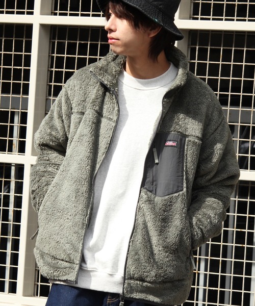 Dickies（ディッキーズ）の「【GENUINE DICKIES/ジェニュインディッキーズ】シャギーボア スタンド ジップブルゾン（ブルゾン・メンズ・アイボリー/オリーブ/ベージュ/チャコール/ブラック/カーキ・M/L/XL）」の13枚目の写真