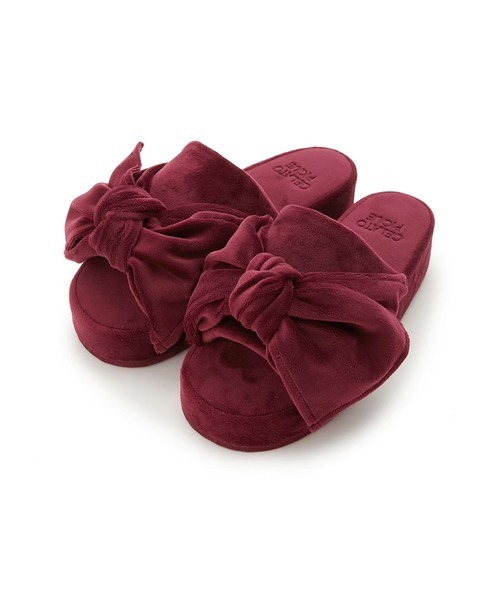 gelato pique（ジェラートピケ）の「ベロアリボンルームシューズ（ルームシューズ/スリッパ・レディース・グレー/ワインレッド・FREE）」の6枚目の写真