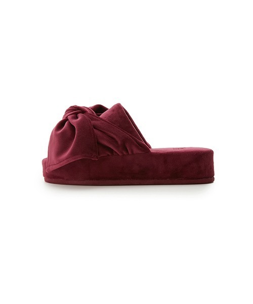 gelato pique（ジェラートピケ）の「ベロアリボンルームシューズ（ルームシューズ/スリッパ・レディース・グレー/ワインレッド・FREE）」の7枚目の写真