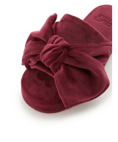 gelato pique（ジェラートピケ）の「ベロアリボンルームシューズ（ルームシューズ/スリッパ・レディース・グレー/ワインレッド・FREE）」の8枚目の写真