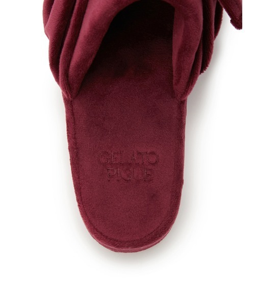 gelato pique（ジェラートピケ）の「ベロアリボンルームシューズ（ルームシューズ/スリッパ・レディース・グレー/ワインレッド・FREE）」の9枚目の写真
