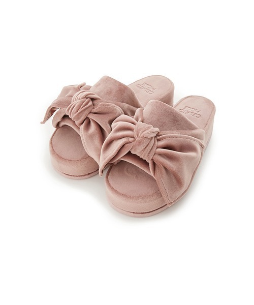 gelato pique（ジェラートピケ）の「ベロアリボンルームシューズ（ルームシューズ/スリッパ・レディース・グレー/ワインレッド・FREE）」の3枚目の写真