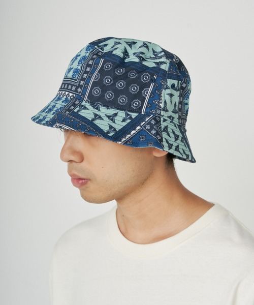 CIAOPANIC TYPY（チャオパニックティピー）の「バティック&ペイズリー柄バケットハット（ハット・メンズ・オレンジ/ブルー・ONE SIZE）」の2枚目の写真