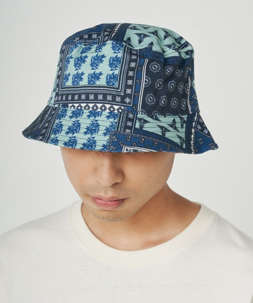 CIAOPANIC TYPY（チャオパニックティピー）の「バティック&ペイズリー柄バケットハット（ハット・メンズ・オレンジ/ブルー・ONE SIZE）」の3枚目の写真