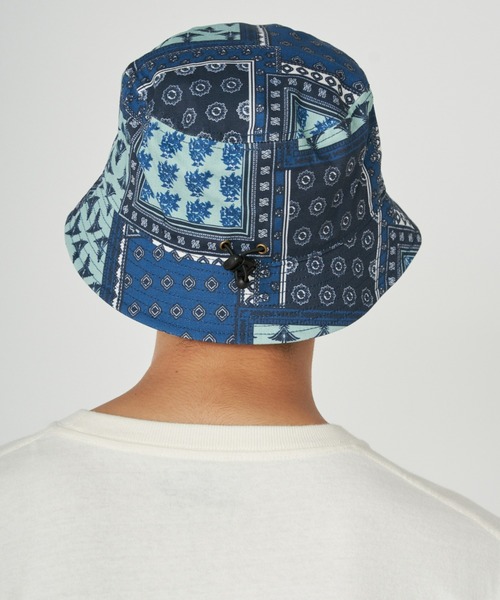 CIAOPANIC TYPY（チャオパニックティピー）の「バティック&ペイズリー柄バケットハット（ハット・メンズ・オレンジ/ブルー・ONE SIZE）」の5枚目の写真