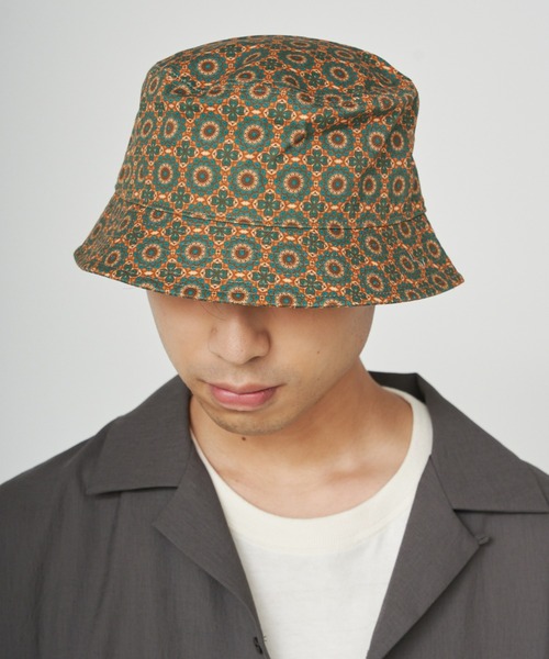 CIAOPANIC TYPY（チャオパニックティピー）の「バティック&ペイズリー柄バケットハット（ハット・メンズ・オレンジ/ブルー・ONE SIZE）」の7枚目の写真