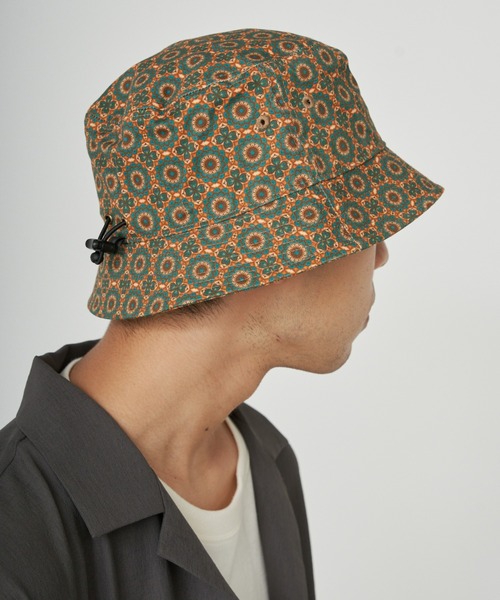 CIAOPANIC TYPY（チャオパニックティピー）の「バティック&ペイズリー柄バケットハット（ハット・メンズ・オレンジ/ブルー・ONE SIZE）」の8枚目の写真