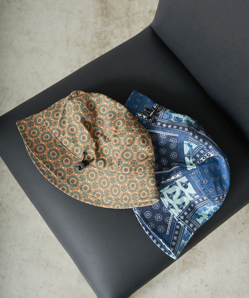 CIAOPANIC TYPY（チャオパニックティピー）の「バティック&ペイズリー柄バケットハット（ハット・メンズ・オレンジ/ブルー・ONE SIZE）」の9枚目の写真