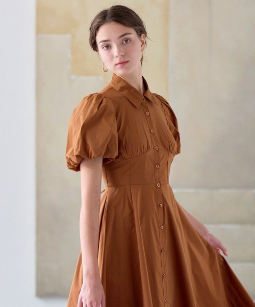 【アンドクチュール】コルセットシャツワンピース アンドクチュール】コルセットシャツワンピース AND COUTURE（アンド