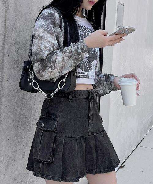 Figments（フィグメンツ）の「タイダイ柄サマーボレロカーデ（カーディガン/ボレロ・レディース・ブラック・FREE）」の9枚目の写真