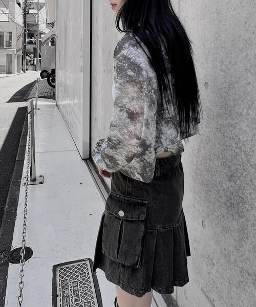 Figments（フィグメンツ）の「タイダイ柄サマーボレロカーデ（カーディガン/ボレロ・レディース・ブラック・FREE）」の10枚目の写真