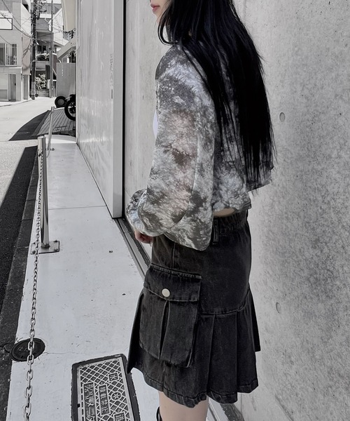 Figments（フィグメンツ）の「タイダイ柄サマーボレロカーデ（カーディガン/ボレロ・レディース・ブラック・FREE）」の7枚目の写真