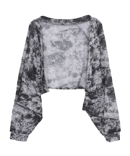 Figments（フィグメンツ）の「タイダイ柄サマーボレロカーデ（カーディガン/ボレロ・レディース・ブラック・FREE）」の2枚目の写真