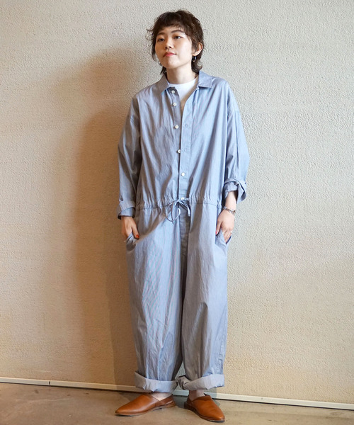 JOURNAL STANDARD LUXE ムジ ストライプ オールインワン JOURNAL STANDARD LUXE（ジャーナルスタンダード ラックス）の「ムジ