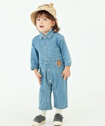 moimoln（モイモルン）の「ライオン刺繍デニムカバーオール（カバーオール・キッズ）」