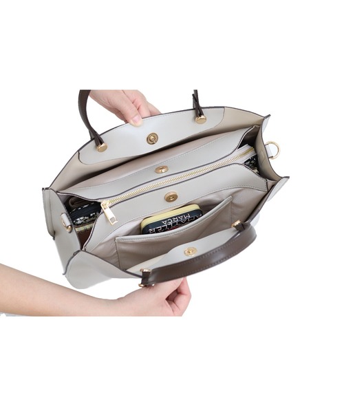 MIAN （ミアン）の「【MIAN】A4横型2Wayバッグ CLIVIA 2231-113-1（ハンドバッグ・レディース・モカ/ブラウン/ブラック/グレー/アイボリー・FREE）」の17枚目の写真