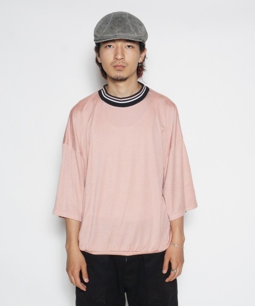 Stripe lib moc neck tee