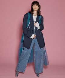 Over Medium Pinstripe Jacket/オーバーミディアムピンストライプ 