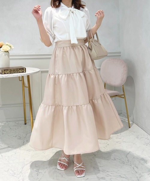 【新品♡タグ付き】 &LOVE ジレにもなるジャンスカ　フリル×パール♡ このおにゅーの服たちはぜーんぶ @volcan_official さんの