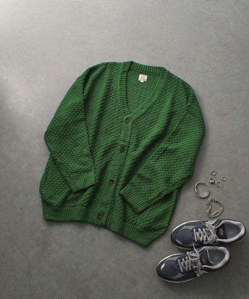 ＪＵＧＬＡＮＳ（ユグランス）の「Revo.　ワッフル編み　カーディガン（カーディガン/ボレロ・メンズ・グリーン/ブラック/オレンジ/グレー・L/M）」の18枚目の写真