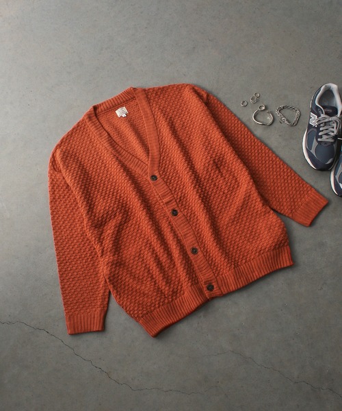 ＪＵＧＬＡＮＳ（ユグランス）の「Revo.　ワッフル編み　カーディガン（カーディガン/ボレロ・メンズ・グリーン/ブラック/オレンジ/グレー・L/M）」の21枚目の写真