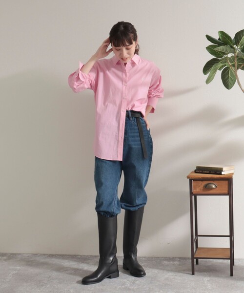 fredy emue（フレディエミュ）の「刺繍入りBasicシャツ（シャツ/ブラウス・レディース・オフホワイト/ネイビー/サックスブルー/ピンク・38）」の22枚目の写真