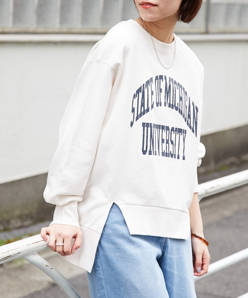 CIAOPANIC TYPY(チャオパニックティピー)の「スウェットカットソー(スウェット・レディース・イエロー・ONE SIZE)」の2枚目の写真