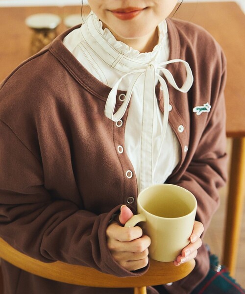 FREAK'S STORE（フリークスストア）の「TOWN CRAFT × FREAK'S STORE/タウンクラフト 別注 コンパクト カーディガン（カーディガン/ボレロ・レディース・ブラウン/その他13/ピンク/ブラック/ナチュラル・ﾌﾘ-）」の13枚目の写真