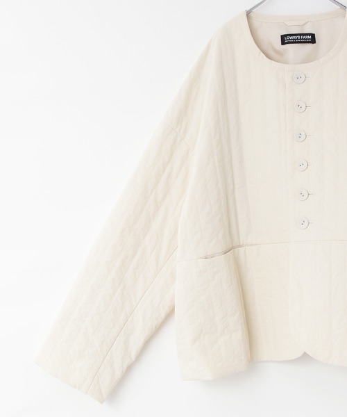 LOWRYS FARM(ローリーズファーム)の「キルティングショートジャケット 903917(ナイロンジャケット・キッズ・ブラック/アイボリー/カーキ・150cm/160cm)」の7枚目の写真