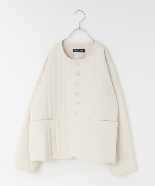 LOWRYS FARM(ローリーズファーム)の「キルティングショートジャケット 903917(ナイロンジャケット・キッズ・ブラック/アイボリー/カーキ・150cm/160cm)」の4枚目の写真