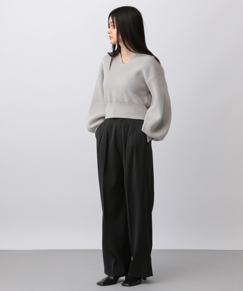 A part by(アパートバイ)の「【Sサイズあり・オールシーズン対応】インタックストレートパンツ(その他パンツ・レディース・ブラック/ベージュ系その他・SMALL/MEDIUM)」の12枚目の写真