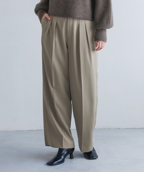 A part by(アパートバイ)の「【Sサイズあり・オールシーズン対応】インタックストレートパンツ(その他パンツ・レディース・ブラック/ベージュ系その他・SMALL/MEDIUM)」の17枚目の写真