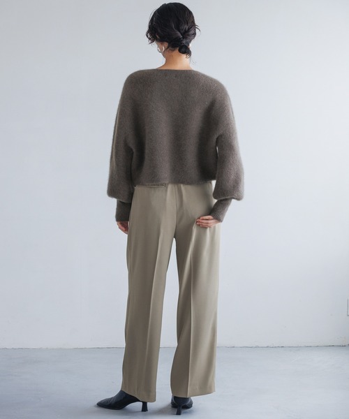 A part by(アパートバイ)の「【Sサイズあり・オールシーズン対応】インタックストレートパンツ(その他パンツ・レディース・ブラック/ベージュ系その他・SMALL/MEDIUM)」の21枚目の写真