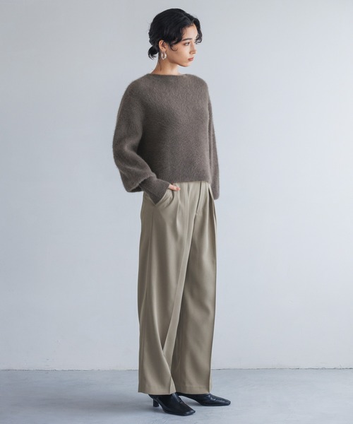 A part by(アパートバイ)の「【Sサイズあり・オールシーズン対応】インタックストレートパンツ(その他パンツ・レディース・ブラック/ベージュ系その他・SMALL/MEDIUM)」の19枚目の写真
