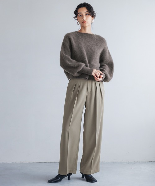 A part by(アパートバイ)の「【Sサイズあり・オールシーズン対応】インタックストレートパンツ(その他パンツ・レディース・ブラック/ベージュ系その他・SMALL/MEDIUM)」の20枚目の写真