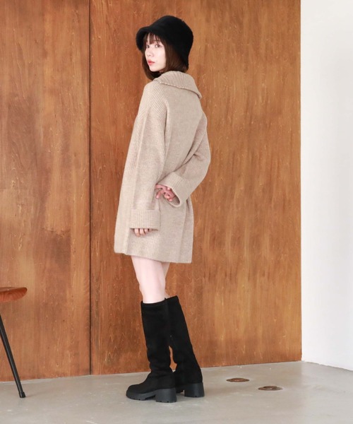 archives（アルシーヴ）の「リングハーフｚｉｐニットミニワンピース（ワンピース・レディース・ブラウン/ベージュ/オレンジ/アイボリー/モカ・MEDIUM）」の12枚目の写真