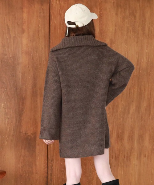 archives（アルシーヴ）の「リングハーフｚｉｐニットミニワンピース（ワンピース・レディース・ブラウン/ベージュ/オレンジ/アイボリー/モカ・MEDIUM）」の21枚目の写真