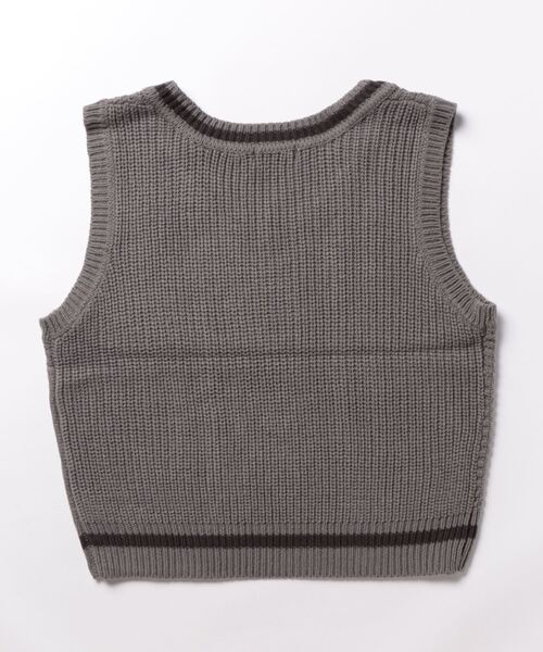 TINA：JOJUN（ティーナジョジュン）の「エンブレム付き チルデンニットベスト TINA：JOJUN（ベスト・レディース・グレー/アイボリー・M）」の18枚目の写真