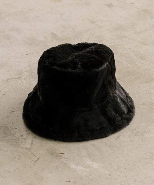 OLIVE des OLIVE（オリーブデオリーブ）の「【WEB限定カラー有】ファーバケットハット　1032150040（ハット・レディース・ブラック/ベージュ/アイボリー・FREE）」の8枚目の写真