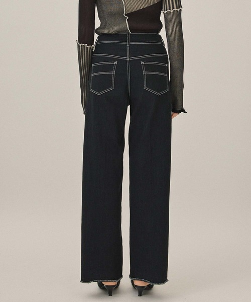 洗える・美脚・足長・ストレッチ】PUBLIC DENIM/ハイウエストワイド