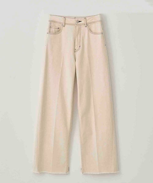 PUBLIC TOKYO(パブリックトウキョウ)の「【洗える・美脚・足長・ストレッチ】PUBLIC DENIM/ハイウエストワイドストレートデニムパンツ(デニムパンツ・レディース・ブラック/ホワイト・3/1/2/4)」の22枚目の写真