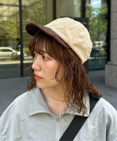 UNIVERSAL OVERALL（ユニバーサルオーバーオール）の「コーデュロイショートバイザー（キャップ・メンズ・ブラック/ベージュ/アイボリー・FREE）」の3枚目の写真