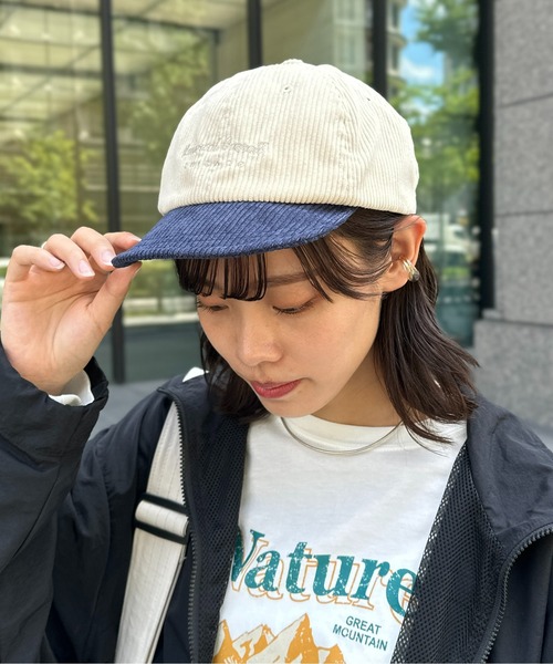 UNIVERSAL OVERALL（ユニバーサルオーバーオール）の「コーデュロイショートバイザー（キャップ・メンズ・ブラック/ベージュ/アイボリー・FREE）」の2枚目の写真