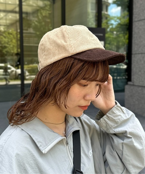 UNIVERSAL OVERALL（ユニバーサルオーバーオール）の「コーデュロイショートバイザー（キャップ・メンズ・ブラック/ベージュ/アイボリー・FREE）」の16枚目の写真