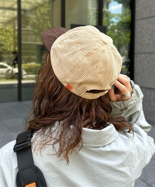 UNIVERSAL OVERALL（ユニバーサルオーバーオール）の「コーデュロイショートバイザー（キャップ・メンズ・ブラック/ベージュ/アイボリー・FREE）」の19枚目の写真