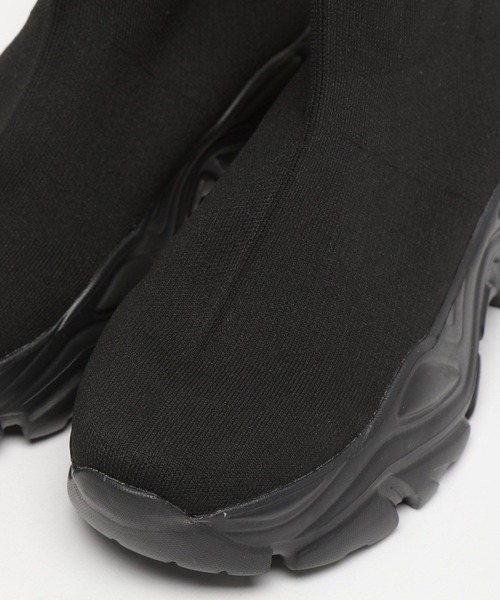 LAKOLE（ラコレ）の「スニーカーソールニットブーツ / 969369（ブーツ・レディース・ベージュ/ブラック・LARGE/MEDIUM）」の12枚目の写真