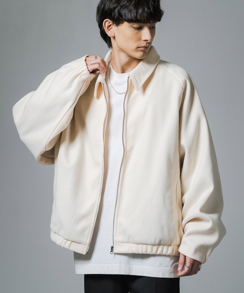 オーバーサイズ ウールテックメルトン ドルマンスリーブショート