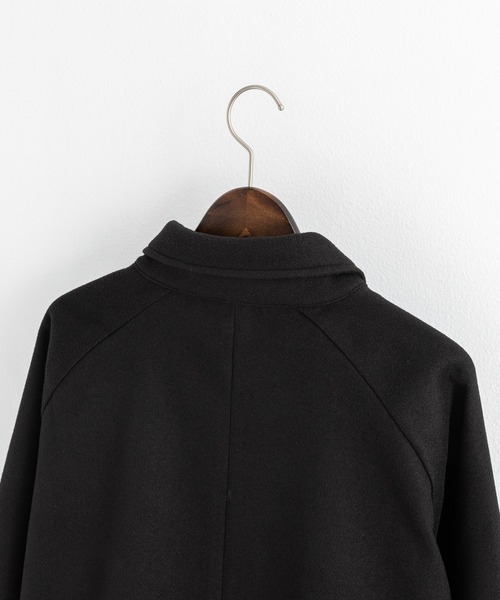 Rocky Monroe（ロッキーモンロー）の「オーバーサイズ ウールテックメルトン ドルマンスリーブショートブルゾン（ブルゾン・メンズ・ブラック/チャコール/ネイビー/オフホワイト/グレイッシュベージュ/ブラウン・L/M）」の19枚目の写真