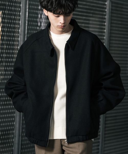 オーバーサイズ ウールテックメルトン ドルマンスリーブショート