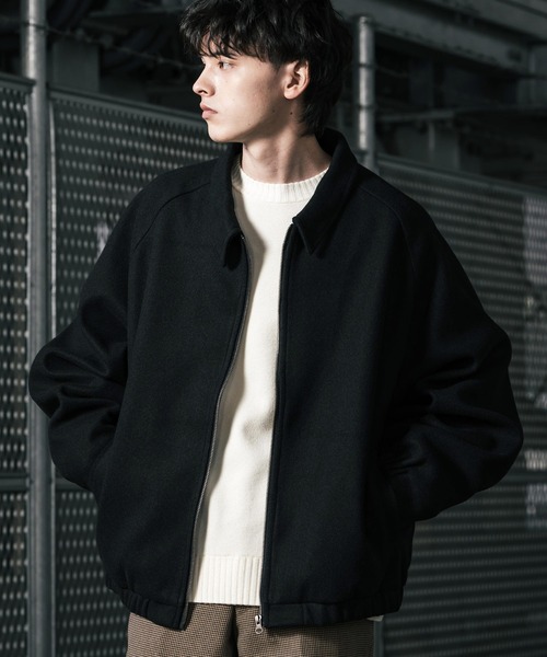 オーバーサイズ ウールテックメルトン ドルマンスリーブショート